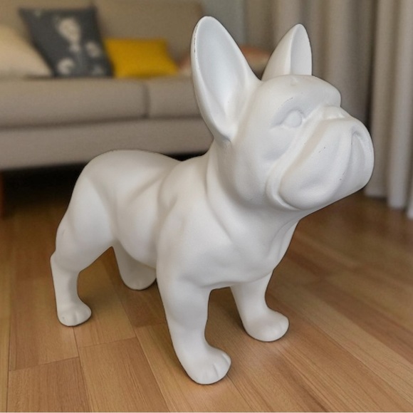 Other - White Matte Ceramic French Bulldog Figurine